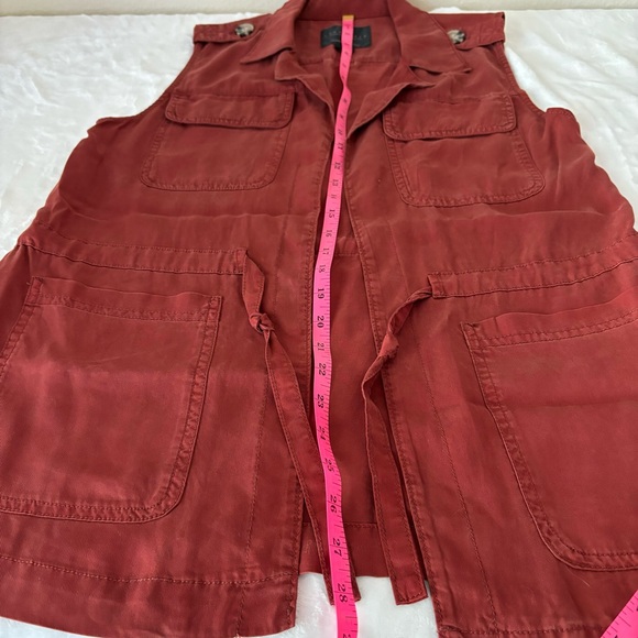 Sanctuary Anthropologie Terracotta Utility Drawstring Vest 100% Tencel size M - Picture 8 of 9